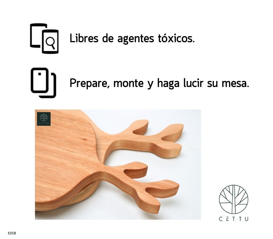 Set de 2 tablas Arbórea, uso múltiple y reversible.