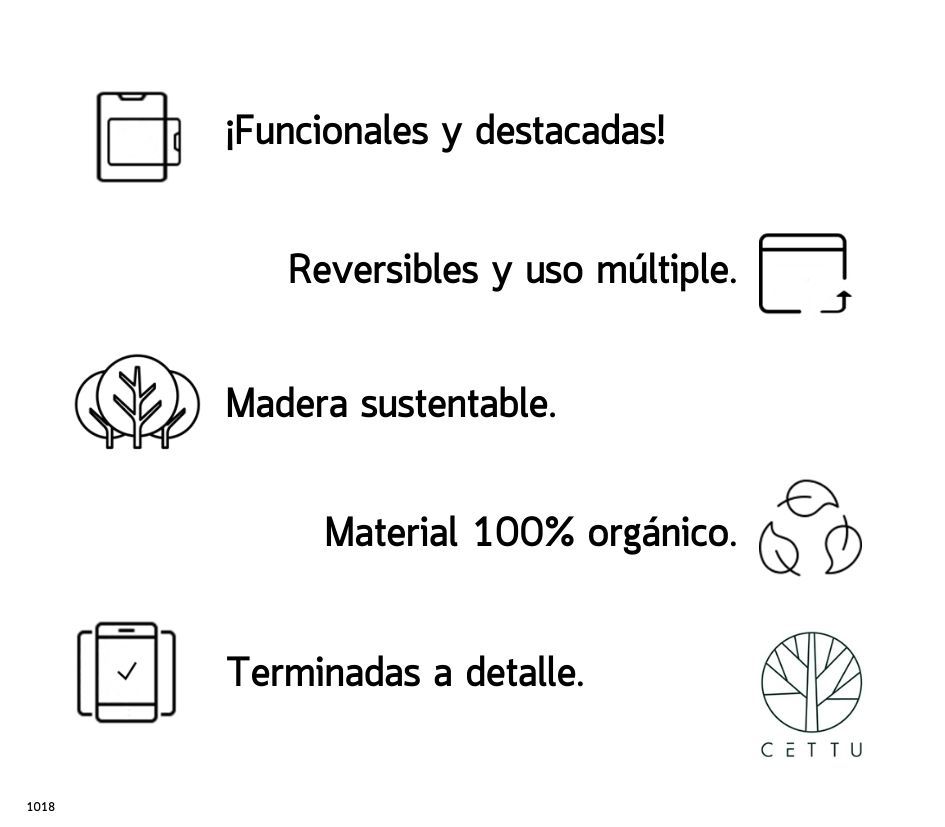 Set de 2 tablas Arbórea, uso múltiple y reversible.