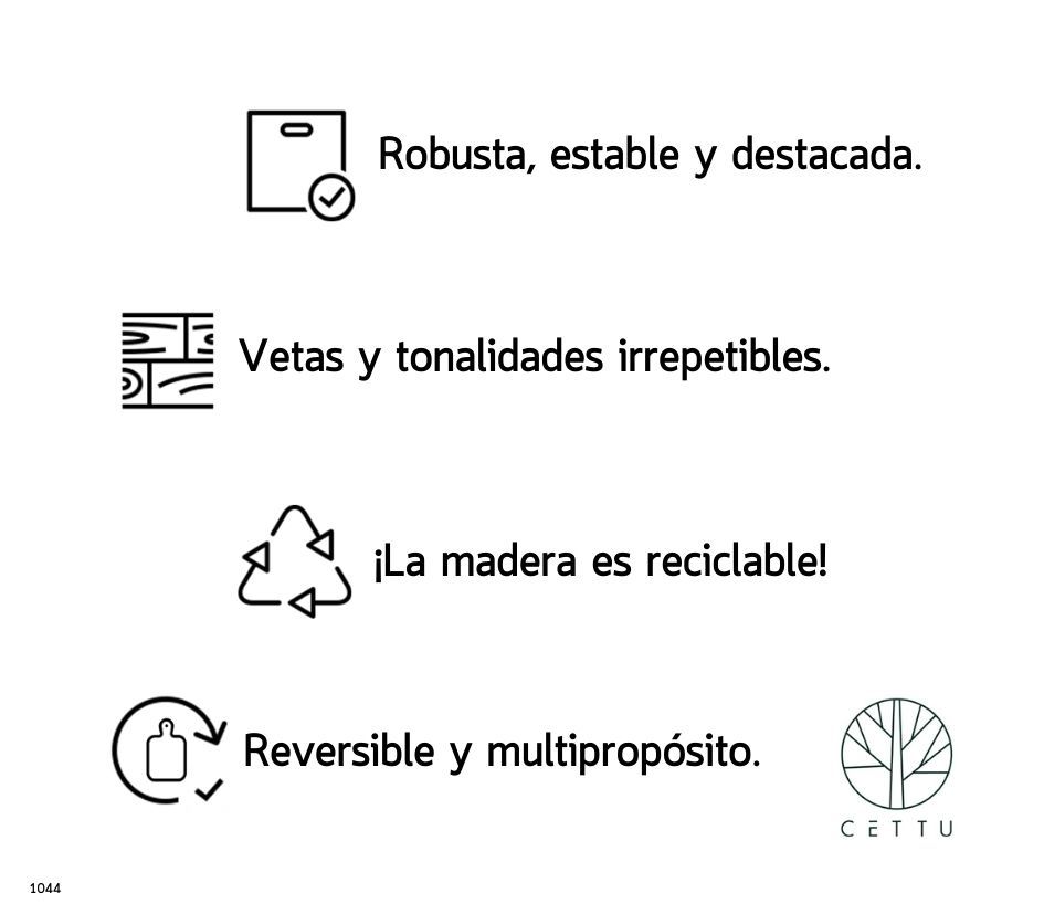 Tabla Borneo. ¡Rústica, robusta y estable!