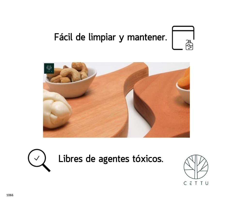 Set de 2 tablas Olivo. Corte prepare y sirva. ¡Uso múltiple y reversible!