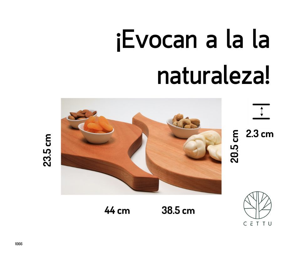 Set de 2 tablas Olivo. Corte prepare y sirva. ¡Uso múltiple y reversible!