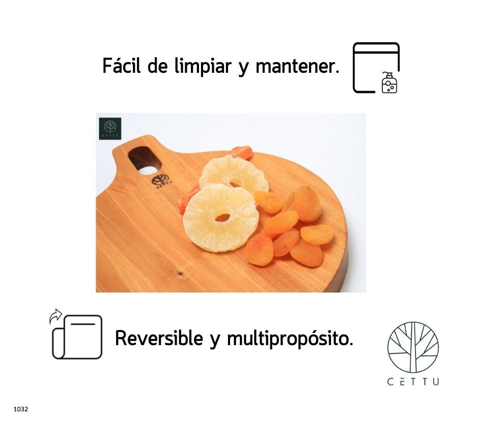 Tabla diseño Esfera. Corte prepare y sirva.