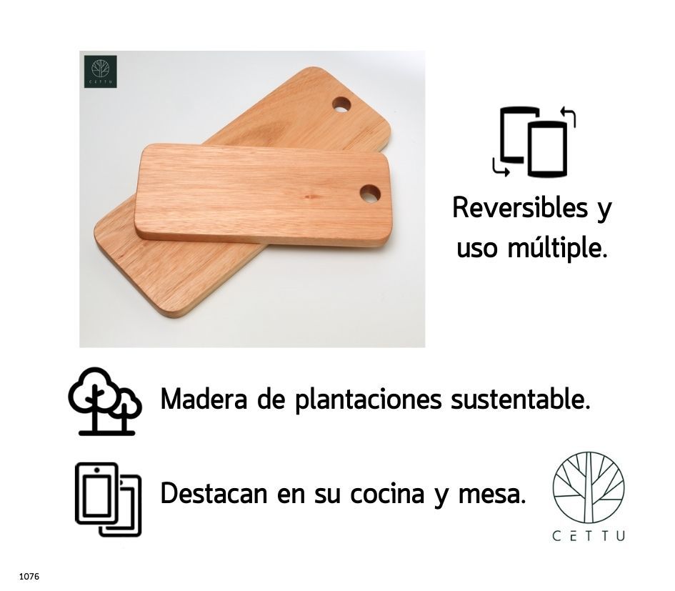 Set de 2 tablas Pradera, prepare, sirva y decore.