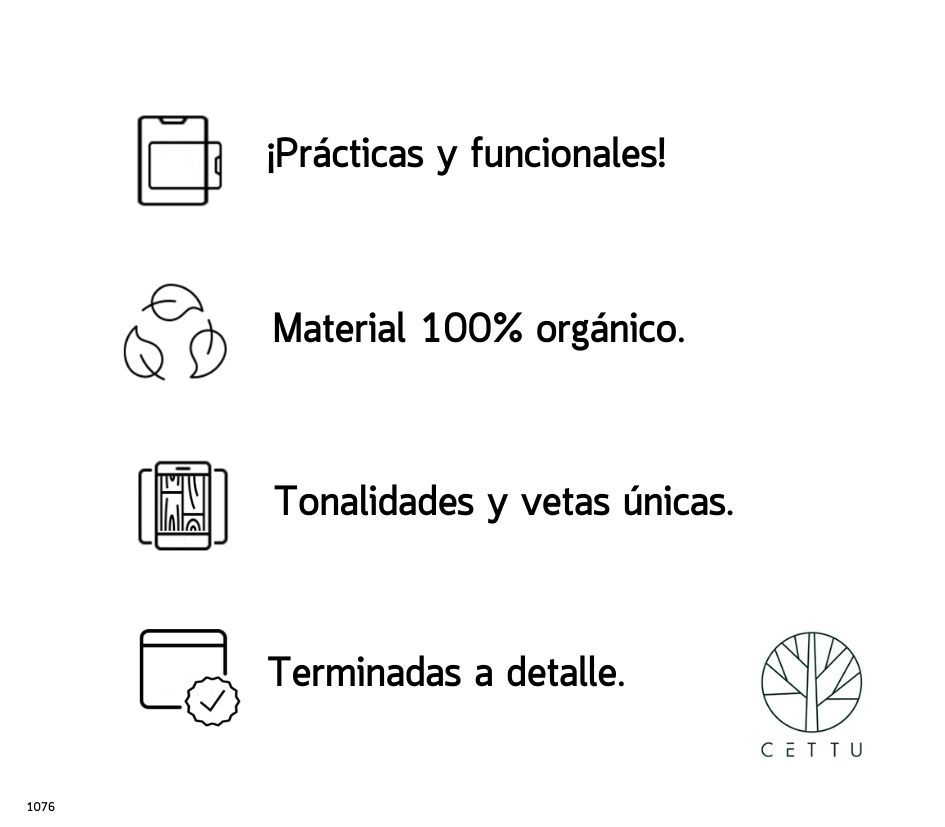 Set de 2 tablas Pradera, prepare, sirva y decore.